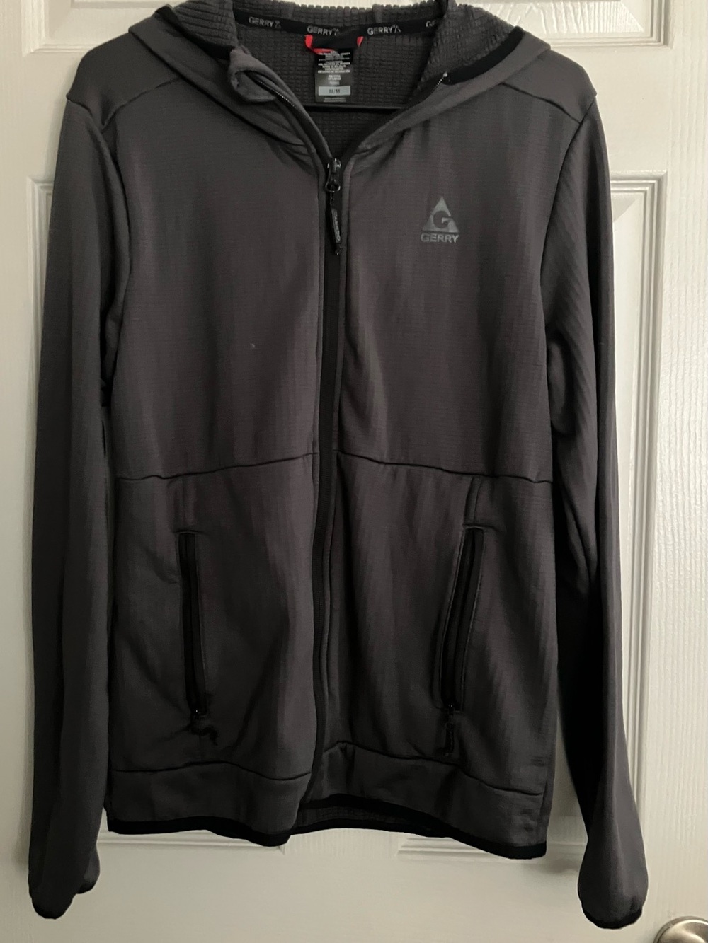 Gerry Charcoal Gray Zip-Up Hoodie Sweater Size M